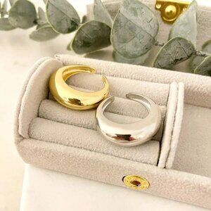 925 Sterling Silver Chunky Thick Ring Large Bold Statement Ring Size 8 or 9